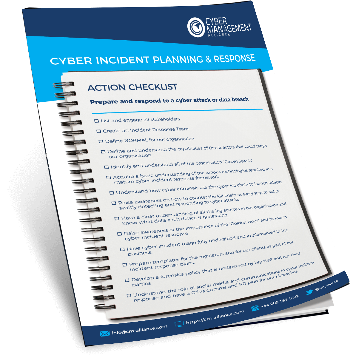 Cyber Incident Response Checklist, Data Breach Cyber Management Alliance
